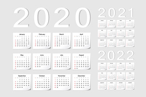 Collection Of Calendars 2020-2022