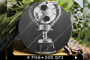 Football Trophy Soccer Ball Prize, a Background Graphic by LaseredNinja (Thumbnail 2 of 7)