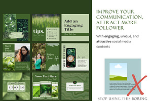 Natural Green Instagram Template