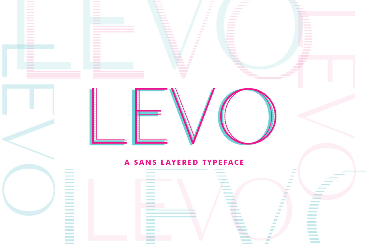 Levo Sans 3 Layered Font