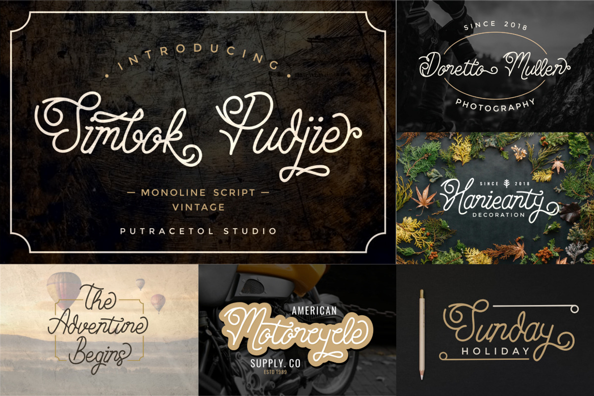 Best Vintage Font Bundles, a Script Font by PutraCetol Studio (Photo 15 of 18)