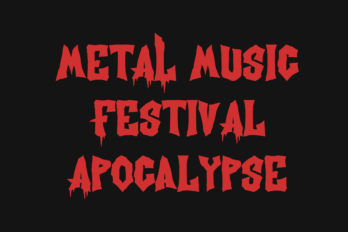 Ristakhr Horror Display Typeface, a Sans Serif Font by Maulana Creative (Photo 2 of 7)