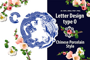 Alphabet design in Oriental style
