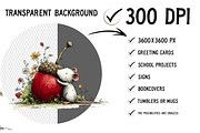 Whimsical Autumn Mouse Clipart, a Seasonal Illustration by Craft Nest (Thumbnail 2 of 6)
