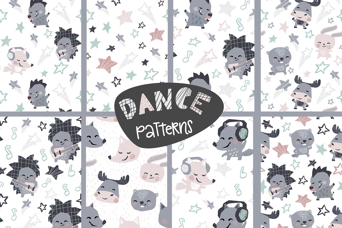 Dancing animals. Music kids vector, an Animal Illustration by MeadowFox (Photo 6 of 9)