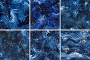 Navy Painted Galaxy Seamless Pattern, a Pattern Graphic by PrintablesByFranklyn (Thumbnail 4 of 4)
