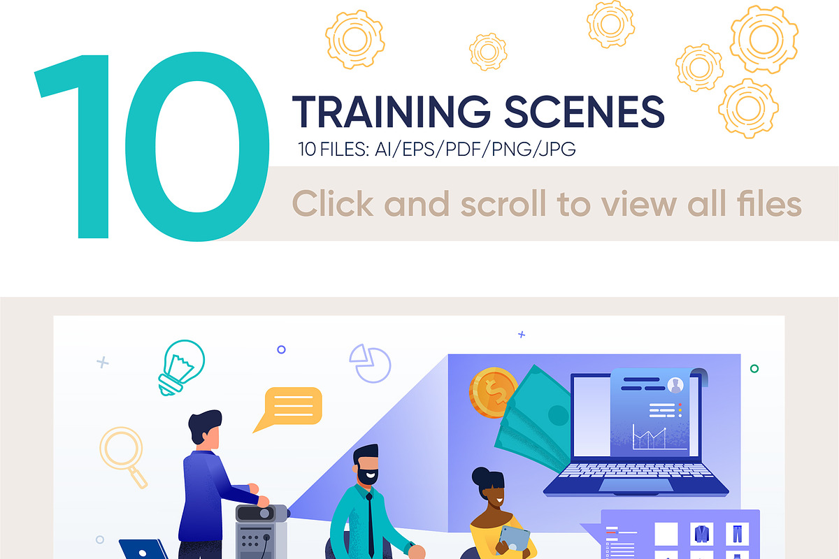 Training Vector Scenes, an Education Illustration by PavelVinnik (Photo 2 of 3)