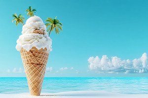 Creative vanilla ice cream cone, a Food & Drink Photo by LiliGraphie