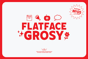 Flatface Grosy, a Symbol Font by Flatface