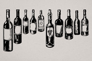 Hand Drawn Wine Vector Set, a Food Illustration by Alternate Studio (Thumbnail 3 of 10)