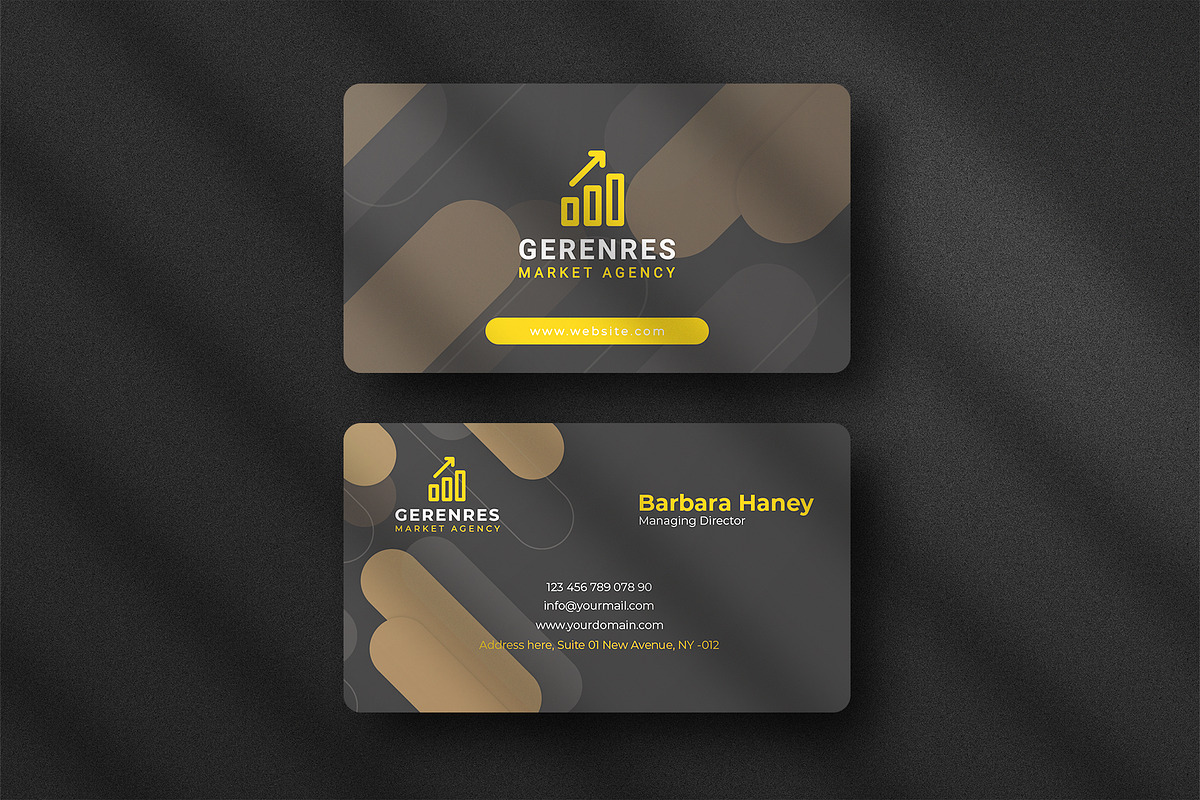 Business card Template & 3 Mock-up, a Business Card Template by Smashing_Studio (Photo 4 of 10)