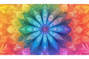 Vibrant floral mandala design, a Texture Illustration by Beautiful things