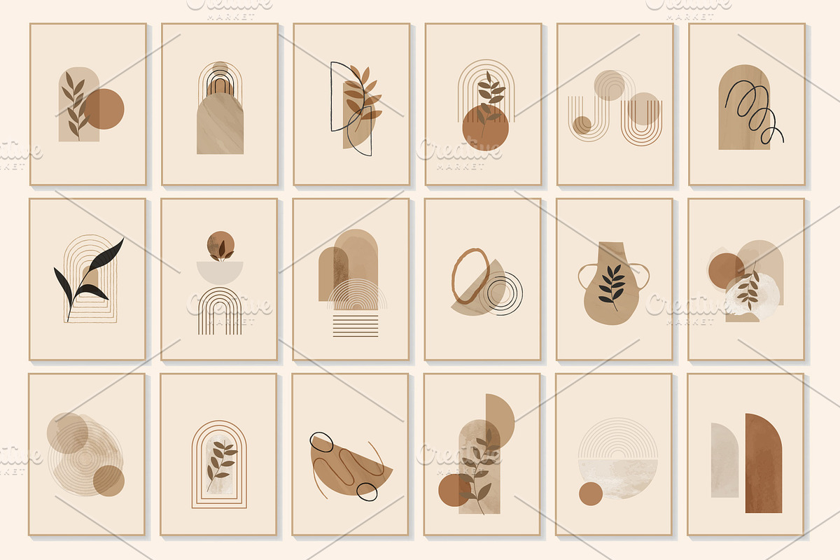 Boho abstract design shapes, a Decorative Illustration by Vectorwins Premium Shop (Photo 3 of 5)