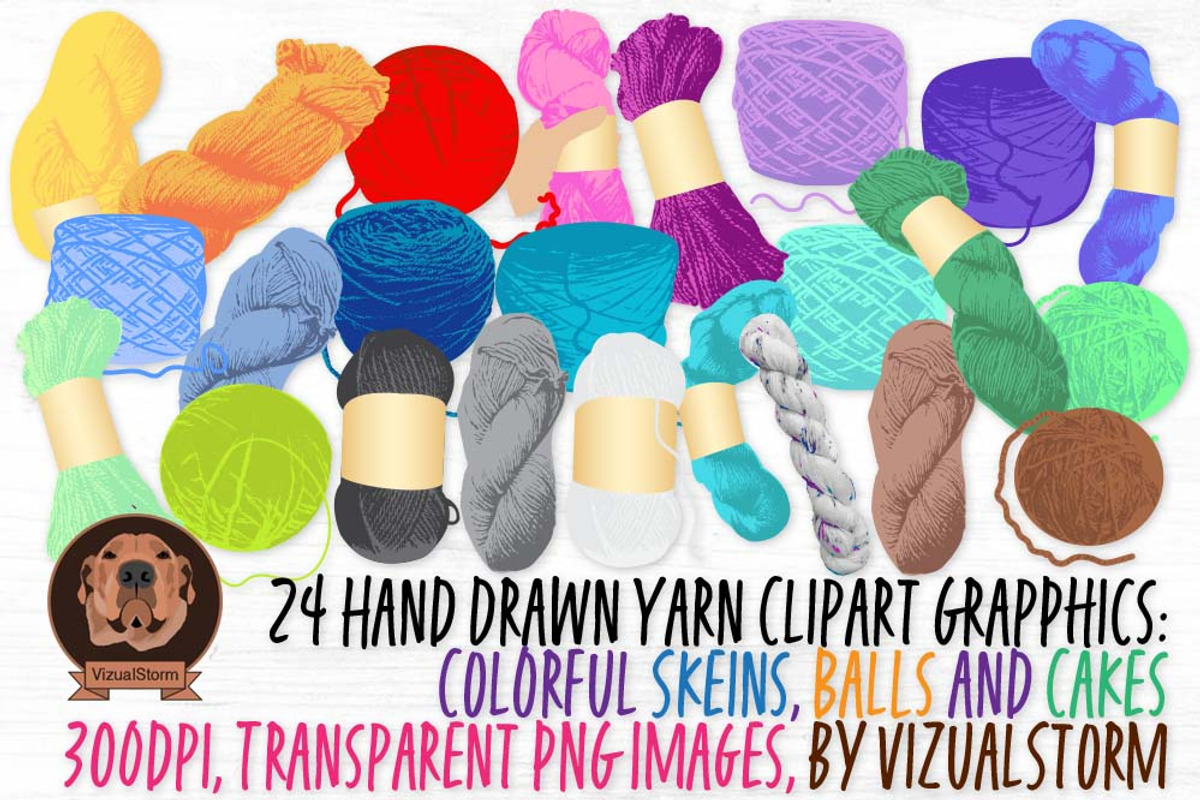Yarn Clipart: Cakes, Skeins, Balls, an Illustration by VizualStorm