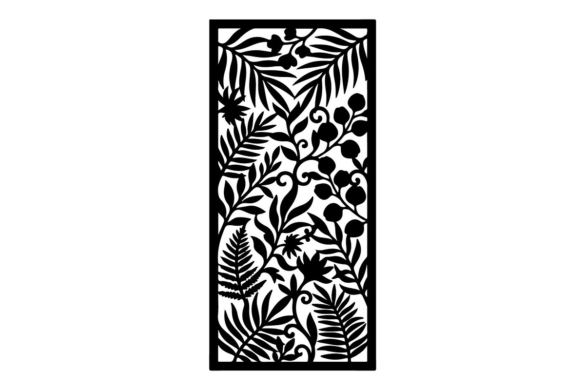 Floral Botanical Panel Silhouette, an Object Graphic by hafijul (Photo 3 of 4)