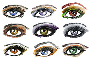 Watercolor make-up