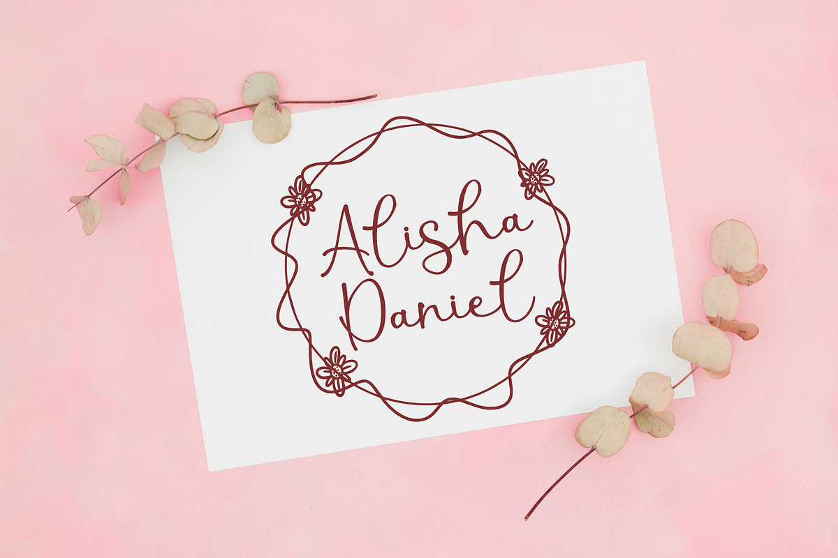 Sunrose, a Script Font by Letterafa Studio (Photo 5 of 5)