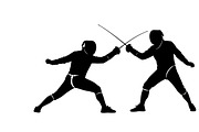 An elegant Fencing Duel Silhouettes, an Illustration by Amazin_art (Thumbnail 22 of 31)