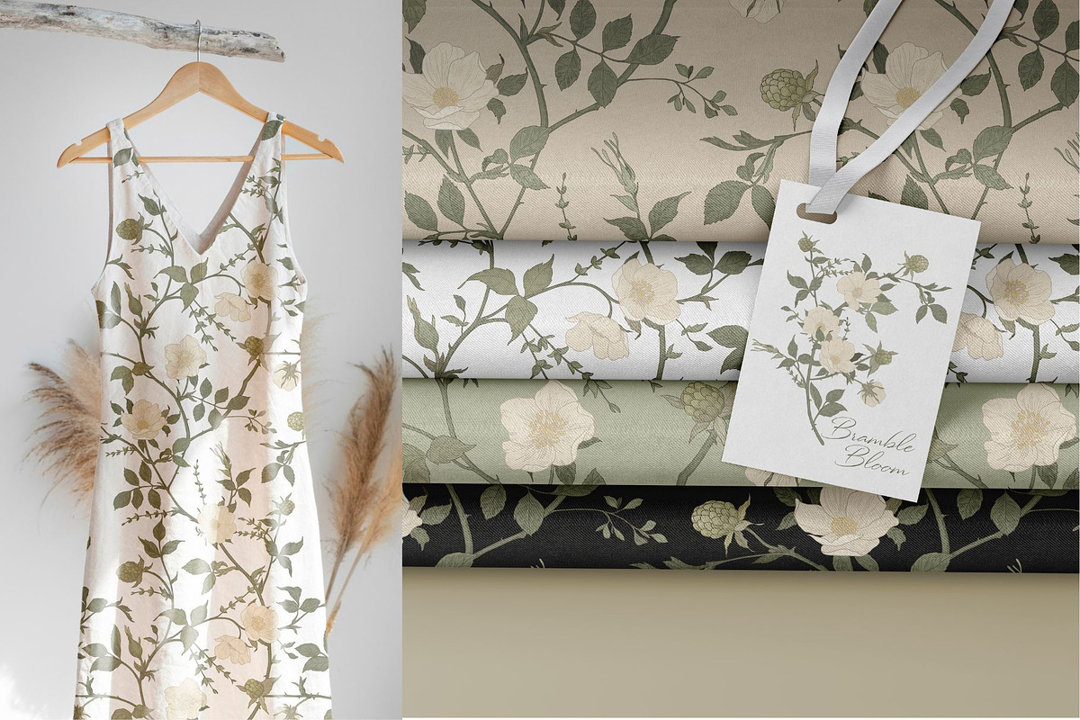 Bramble Bloom Seamless Pattern, a Pattern Graphic by MouseGrey (Photo 13 of 17)