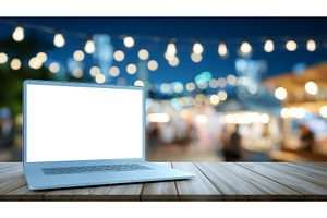 A laptop with an empty screen sits, a Technology Photo by ZinetroN