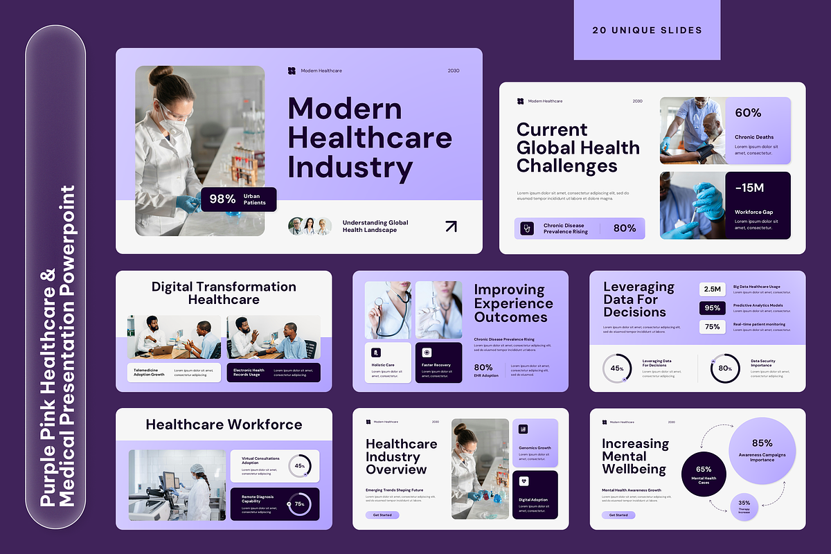 Purple Pink Healthcare & Medical, a Presentation Template by Sixtemp (Photo 1 of 3)
