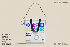 Canvas Linen Shopper Bag Mockup, a Packaging Mockup by Unerispace
