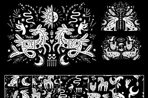 Scandinavian Folk Art. Engraving