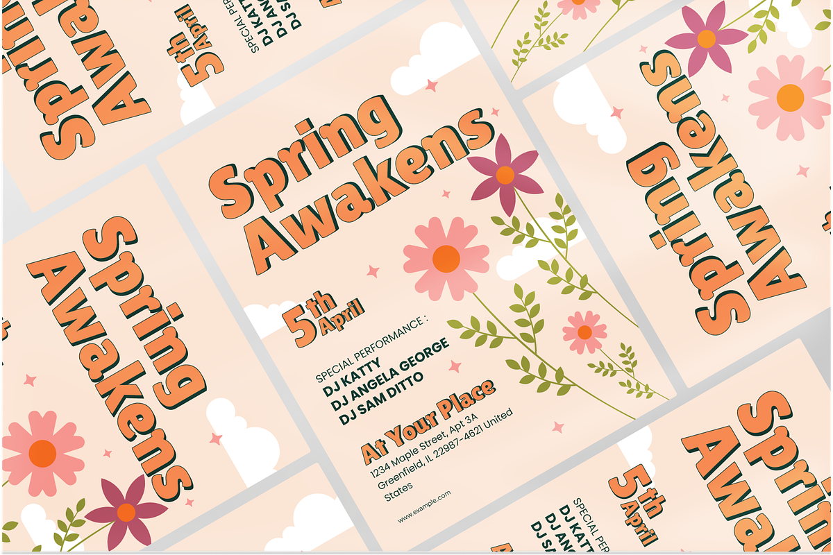 Spring Festival & Celebrations Flyer, a Flyer Template by Annora Studio (Photo 3 of 6)