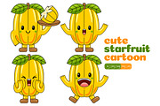 Starfruit Mascot Vector Pack, a Food Illustration by MEDZ (Thumbnail 3 of 5)