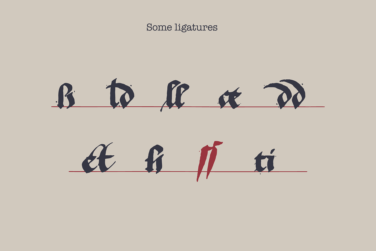 The Duchy Of Burgundy Bastarda, a Blackletter Font by kaer_shop (Photo 10 of 11)