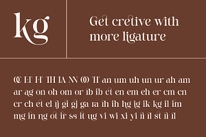 Felgine Ligature Serif Font