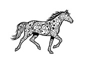 Running Horse Silhouette SVG Bundle, an Illustration by Creativeshirt (Thumbnail 15 of 31)