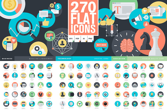 Set Of Flat Design Icons
