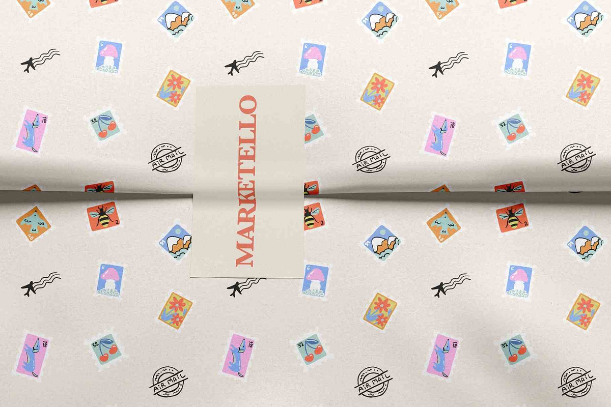Travel Stamps Seamless Pattern, a Pattern Graphic by Marketello Studio (Photo 3 of 8)