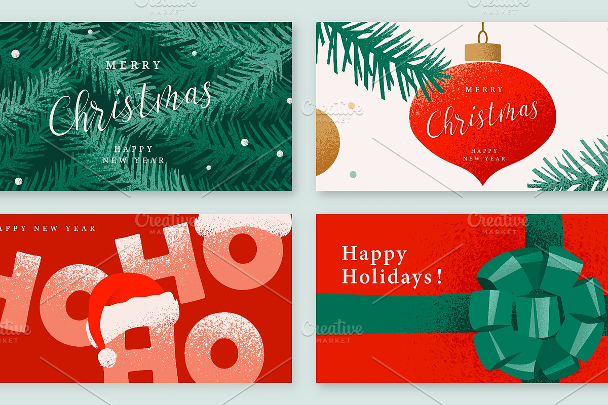 Christmas and Xmas vector banners, an Object Illustration by Zaie (Photo 2 of 3)