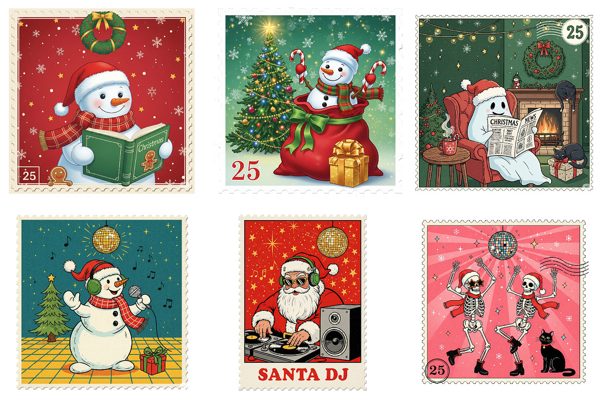 Christmas Stamps Sublimation Bundle, an Illustration by SinaCreation (Photo 2 of 6)