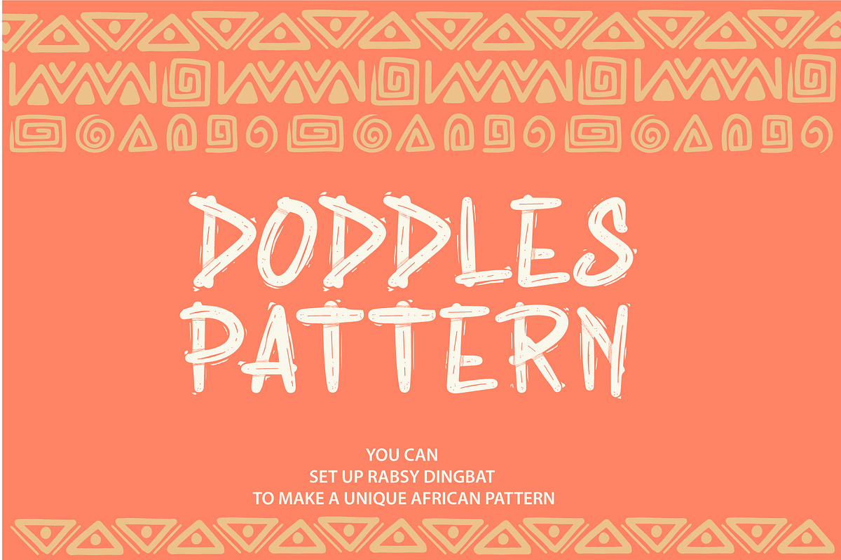 Rabsy: African pattern font preview 2