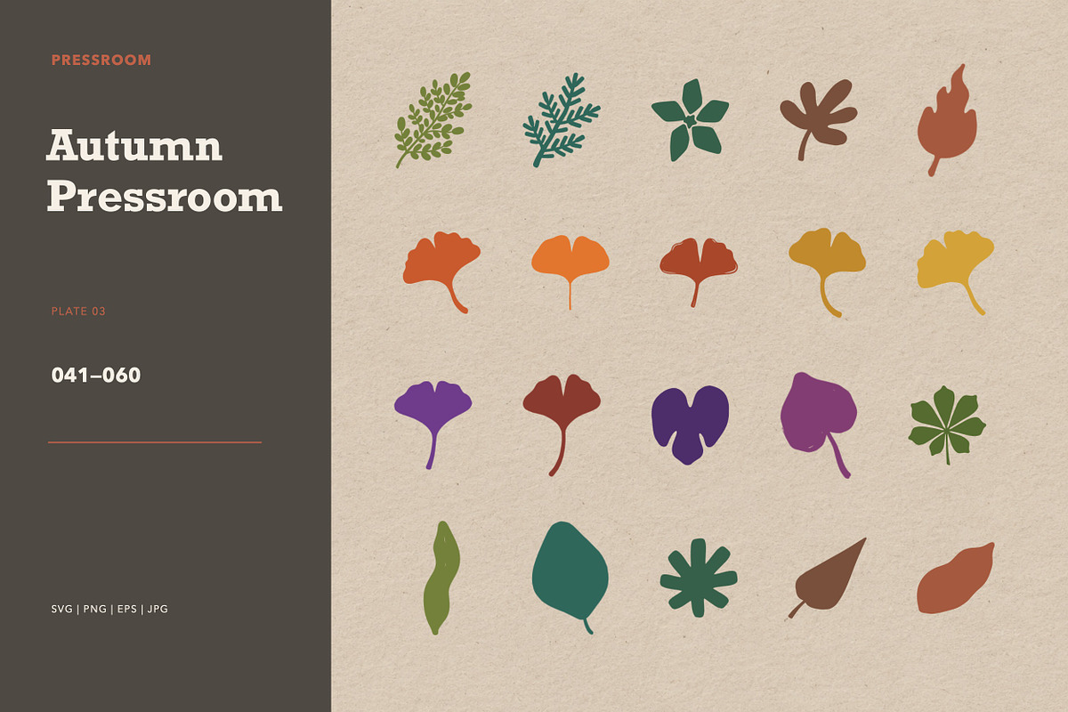 100 Hand-Cut Botanical Shapes, a Seasonal Illustration by designvectx (Photo 6 of 8)