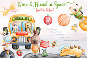Dinosaur in space Back to School, an Object Graphic by Apixsala (Thumbnail 1 of 5)