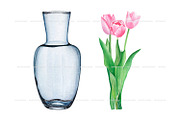 Watercolor glass vases clipart set, an Illustration by ArtfulStudio (Thumbnail 6 of 9)