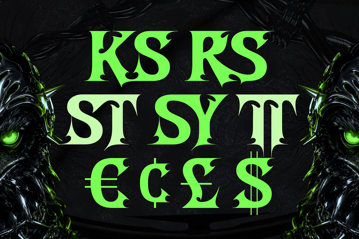 Welltorn - Y2K Black Metal Game Font, a Blackletter Font by Typia Nesia (Photo 10 of 12)