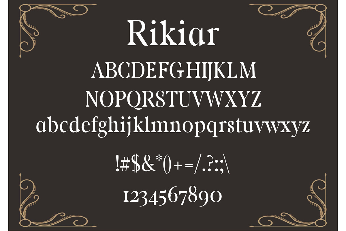 Rikiar Gothic Font preview 2