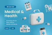 Medical & Health 3D Icon Set, a 3D by Home Studio (Thumbnail 1 of 4)