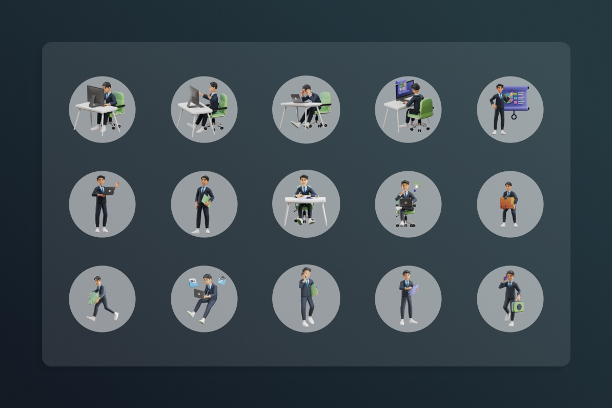 Startup & Work 3D Illustration, an Environmental 3D Model by Vektora Studio (Photo 2 of 2)