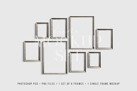 Gallery Wall Mockup Set of 8 | 14, a Product Mockup by DESIGN BY nube
