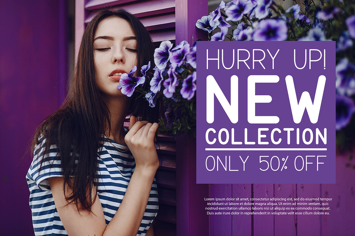 ULTRA VIOLET sans serif font family. preview 3