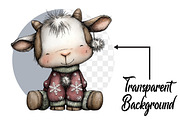 Whimsical Christmas Goat Clipart, an Illustration by Pixels.Craft (Thumbnail 2 of 6)