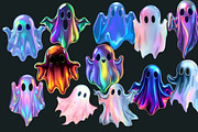 50 Holographic Ghosts Halloween PNG, an Object Graphic by UniqueMe (Thumbnail 4 of 4)