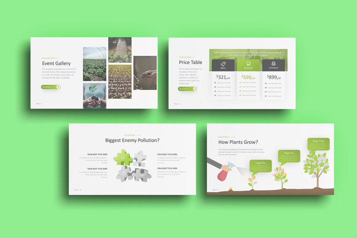 Nature Theme Powerpoint Template, a Presentation Template by GearShift (Photo 4 of 6)