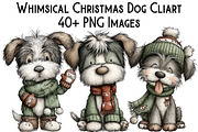 Whimsical Christmas Dog Cliart, an Illustration by Pixels.Craft (Thumbnail 1 of 6)